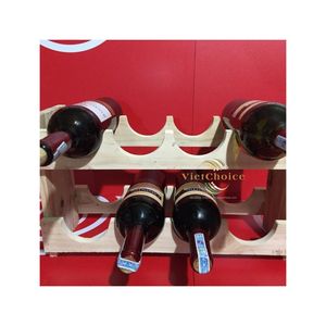 Porte-vin en bois pour 8 bouteilles, organiseur de rangement pour vin de table, écologique, Vietchoice - Product Image 1