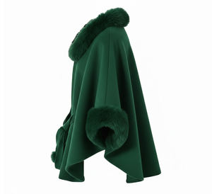 Manteau en fausse fourrure pour femme pour mariages, manteau en fausse fourrure de luxe pour femme, robes de soirée, cape moelleuse pour femme - Product Image 4