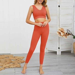 Prix attractif, faible MOQ, forte demande, best-seller : Ensembles de yoga lavables pour femmes, 100 % polyester, séchage rapide, respirant, taille élastique, 2 pièces - Product Image 6