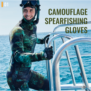 Gants de pêche sous-marine AROPEC en néoprène camouflage 2 mm avec paume en Amara durable et poignet réglable en velcro pour la plongée, la chasse et la pêche - Product Image 2