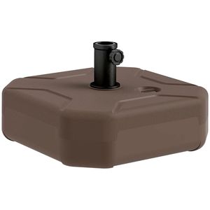 Base carrée marron pour parasol de terrasse, support de parasol extérieur avec base carrée - Product Image 5