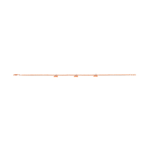 Pulsera de Oro Rosa de 14 Quilates con Colgante de Diamante Triangular para Mujer |   Pulsera Ajustable Delicada y Minimalista |   Joyería de Lujo para el Día a Día - Product Image 3
