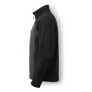Chaqueta de Forro Polar para Hombre, Color Sólido, Cuello Alto, Cierre de Cremallera, Resistente al Viento, Informal, para Otoño - Product Image 4