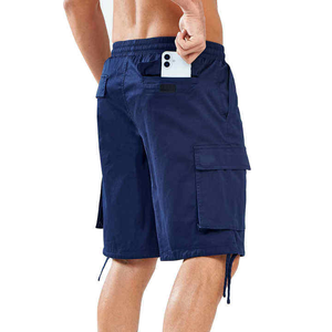 Servicio OEM, Pantalones Cortos Casuales para Hombre, Talla Grande, Estilo Vintage, Hasta la Rodilla, Secado Rápido, Cierre con Cordón, Diseño Personalizado, Color Sólido - Product Image 2