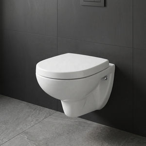Modern European Design Rimless Wall Hung Toilet <b>Ceramic</b> WC <b>Pan</b> Square Bathroom Sanitary Ware Dual Flush - Product Image 3