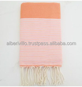 Hand-Knotted Pastel Color Turkish Hammam Fouta <b>Towel</b> Fringed Cotton <b>Lightweight</b> Quick Dry Beach Spa Travel OEM - Product Image 2