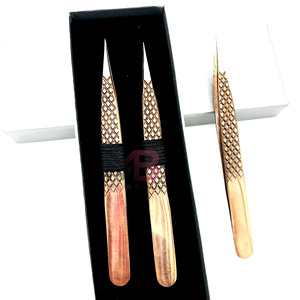 Pinces à cils de qualité supérieure à pointe en fibre et non en fibre pour une isolation précise des cils, extensions de volume, instruments de beauté - Product Image 2