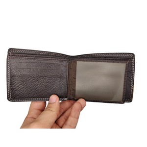 Cartera Corta de Cuero Genuino para Hombre con Logotipo Personalizado de Alta Calidad, Bordado, Bajo MOQ, Venta al Por Mayor, Múltiples Ranuras para Tarjetas, OEM, RFID - Product Image 1
