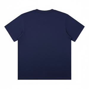 T-shirt personnalisé en gros, de qualité supérieure, bleu marine, streetwear, écologique, pour hommes, polyester/coton, uni, vierge - Product Image 3