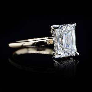 Bagues de fiançailles en moissanite VVS pour femmes, en argent 925, avec diamants émeraude et taille ovale, bijoux en or – Vente en gros - Product Image 2