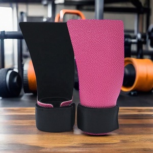 Unisex PU Full <b>Finger</b> Adjustable Wrist <b>Strap</b> Non-Slip Workout Hand Grips Customized Gym Gloves for Weightlifting and Pull-ups - Product Image 2