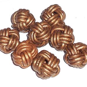 Cuentas de cuero marrón hechas a mano en tamaños de 10mm, 15mm, 20mm, venta al por mayor de fábrica para joyería, collares, llaveros, bandas - Product Image 1