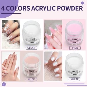 Kit Professionale per Unghie in Acrilico, Set di Polvere Acrilica Trasparente, Rosa Nude e Liquido da 2oz, Polvere Bianca per Unghie, Monomero, Copertura Modello Rosa - Product Image 2