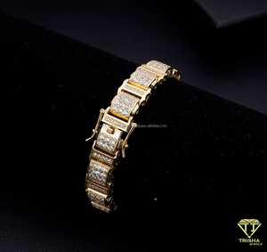 2025 Popular European Fashion Moissanite Diamond Tennis Bracelet 925 Sterling Silver Iced Out Jewelry For <b>Men</b> - Product Image 2