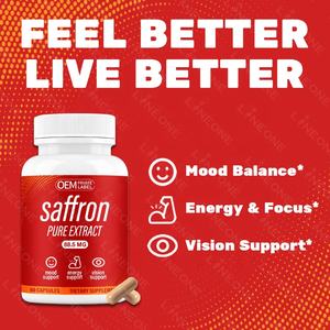 פרטי תווית טהור safron לחלץ כמוסות אנרגיה & מצב רוח, עיניים & לב תוספי מזון - Product Image 2