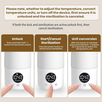 Babytop Nouveau chauffe-biberon électrique multifonctionnel portable pour les voyages, chauffe rapidement le lait maternel