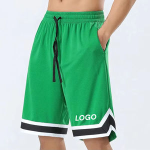 Pantalones Cortos de Baloncesto para Hombre, Estilo Holgado, Personalizables, Tallas Grandes, Diseño Recortado, Transpirables, de Malla de Poliéster, para Entrenamiento - Product Image 1