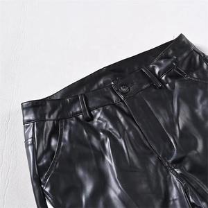 PIHA SPORTS Men's Leather Pants Straight Leg High Waist Flat Front Zipper Fly Casual <b>Trousers</b> <b>Waterproof</b> <b>Breathable</b> Outdoor - Product Image 4
