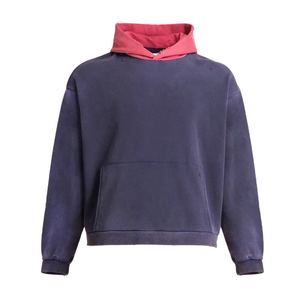 Sudaderas y Hoodies Premium Lisas para Parejas, Ropa Deportiva Oversize para Hombre, 100% Algodón, Estilo Vintage con Lavado Ácido - Product Image 1