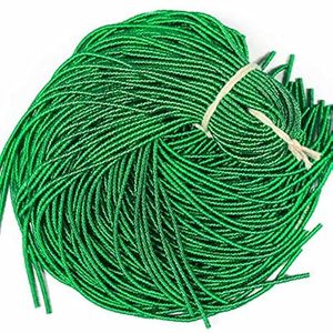 Bordure de paillettes vert clair lisse, broderie à la main, fil métallique fin français, ornement en fil doré, Dabka indien, purl, durable, 3,8 cm - Product Image 6