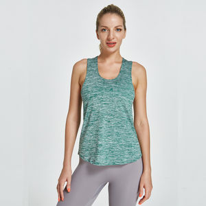 Nouveaux hauts de sport sans manches blancs pour femmes, débardeurs de yoga et de fitness - Product Image 6