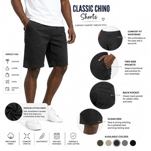 Shorts de Algodón Suave, Diseño Relajado y Limpio, Ropa de Moda para el Día a Día - Product Image 6