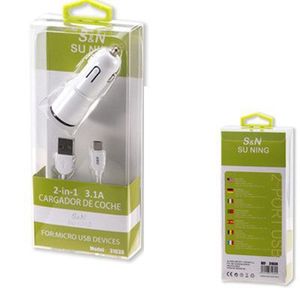 S&N Suning 2 In 1 Car Charger 3.1A Micro Usb For Mobile Devices - Product Image 1