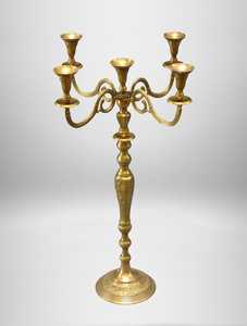 Modern Home Decor Ideas Table Display 5 Arms Antique Candelabra <b>Hand</b> <b>Casted</b> Technique Low Moq Metal Candle Holder Wedding Decor - Product Image 6