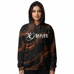 เสื้อฮู้ดดี้โอเวอร์ไซส์ลายพิมพ์ทั่วตัว ดีไซน์แบบซับลิเมชั่น สวมใส่สบาย สไตล์สตรีทแฟชั่นทันสมัย - Product Image 1
