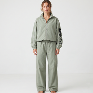 Conjunto Deportivo Informal de Nailon y Poliéster para Mujer, Chaqueta con Cremallera Completa y Pantalones, Ropa Deportiva Ligera, Fabricante de Ropa al Por Mayor - Product Image 1