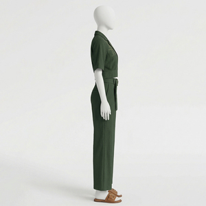 ชุดเซ็ต 2 ชิ้นสำหรับผู้หญิง เสื้อคอตั้งแขนสั้น กางเกงขายาวลำลอง ชุดกีฬา ไซส์พลัส สำหรับฤดูหนาว ผ้าฝ้าย 100% ผ้าฟลีซเนื้อนุ่ม - Product Image 3