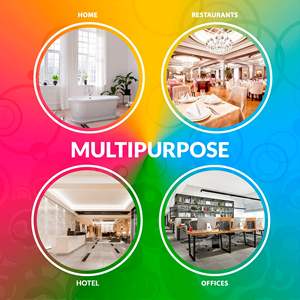 Etiquetas de servicio azules Señal de pedido de baño de 36 pulgadas Señal de advertencia altamente visible para accesorios de plomería de cocina Suite de artículos sanitarios - Product Image 5