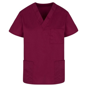 Mens Scrub Tops Custom Embroidery Medical Staff Uniform Shirts Manufacturer Pakistan OEM Export Global Supply - Product Image 1