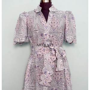 Custom Wholesale Fashion <b>Women</b> <b>Dress</b> short sleeve Floral Print Casual Sundress Ladies <b>Dresses</b> Maxi Beach <b>Dress</b> <b>for</b> Girls & Woman - Product Image 4