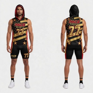 Uniforme de Fútbol Americano 7v7 para Hombre, Sublimado, Negro y Dorado, con Capucha Tribal Maorí, Conjunto de Spandex - Product Image 6