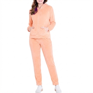 Ensemble sweat à capuche zippé décontracté et pantalon droit assorti pour femme – Vente en gros - Product Image 6