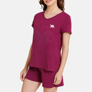 Ensemble T-shirt et short tendance pour femme, coupe décontractée, deux pièces, pour un style estival et un confort quotidien - Product Image 2