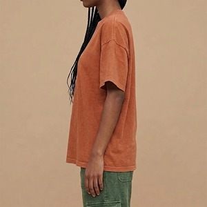 T-shirt en jersey 100 % coton de haute qualité, grande taille, col rond, respirant, pour femme, à manches larges et ourlet brut, pour un usage décontracté - Product Image 5