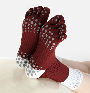Chaussettes de sport pour jeunes à cinq doigts, 100% coton, antidérapantes, pour Pilates et Yoga, fabriquées au Vietnam - Product Image 2