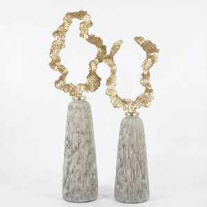 Ensemble de vases de sol en verre mat sculptural moderne, design en spirale, décoration intérieure de luxe, arrangement de mariage tendance - Product Image 5