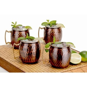 Mug Moscow Mule en cuivre martelé élégant et luxueux, écologique, pour sublimation, tasse à bière gravée plaquée cuivre - Product Image 6