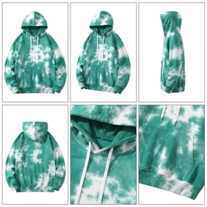 Sweat-shirt à capuche oversize tie-dye en molleton de coton vierge, vente en gros - Product Image 4