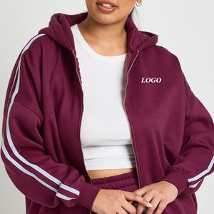 Vêtements de sport tendance, respirants et confortables, sweat à capuche zippé de haute qualité 2026, prix usine, avec impression de logo personnalisée - Product Image 1