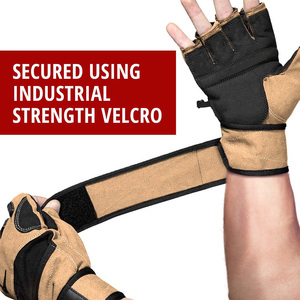 Gants de musculation personnalisés légers à demi-doigts en spandex antidérapants avec fermeture à lacets pour l'entraînement physique unisexe - Product Image 2