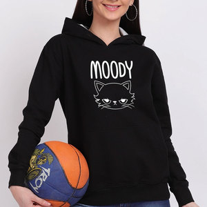 Hoodie Comfortable Cotton Blend Custom Embroidery Wholesale Women's Pullover Hoodie Brushed Fleece Hoodie - Product Image 2