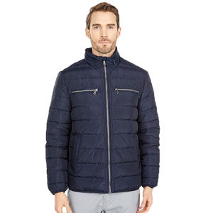 Best Quality <b>Cheap</b> Price OEM Service Men <b>Puffer</b> <b>Jacket</b> Canvas Stand Collar Front Logo Customized Color Wholesale - Product Image 2