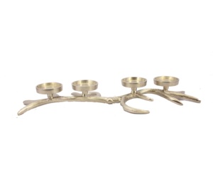 Candelabro Decorativo Moderno Dorado con Funda de Vidrio Transparente para Centros de Mesa Elegantes - Product Image 2