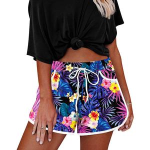 Lightweight Breathable Stylish <b>Women's</b> Swim <b>Shorts</b> Compression Liner Quick Dry Elastic Waist Oxford Fabric <b>Board</b> <b>Shorts</b> - Product Image 3