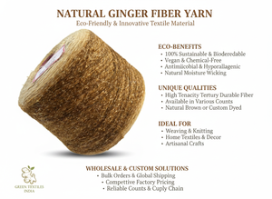 Hilo de Fibra de Jengibre Natural Ecológico para Tejer, Hilo de Raíz de Jengibre Vegano Sostenible para Prendas Artesanales de Lujo - Product Image 6
