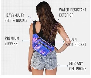 Riñonera Deportiva para Hombre y Mujer, Personalizada con Brillo, Impermeable, con Forro de Poliéster, para Senderismo, Escalada, Viajes, para Teléfono Móvil - Product Image 2